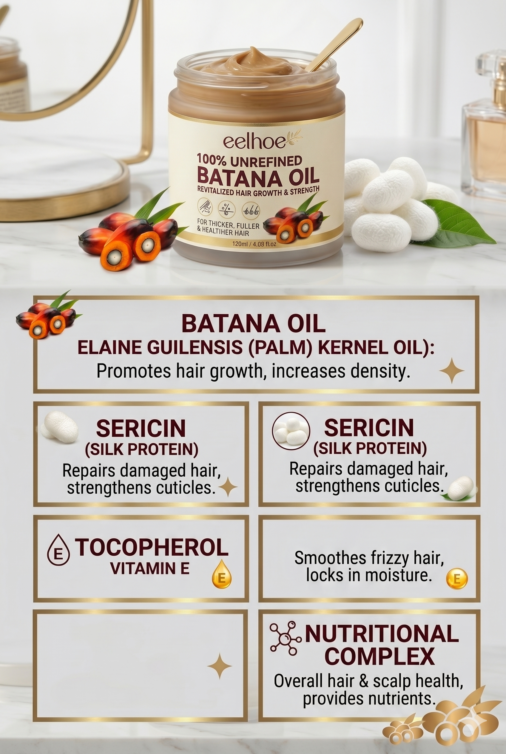 Glowfresh Batana Oil for hair growth and scalp treatment